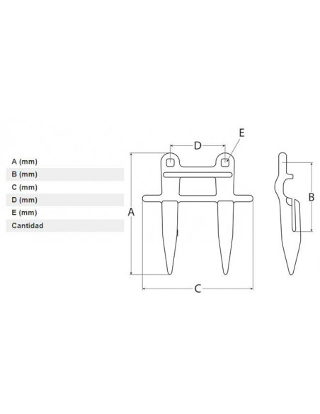 Dedo doble de chapa lado cabeza sierra cosechadoras (varios marcas)