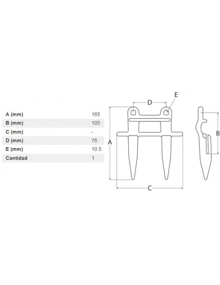 Dedo doble de chapa lado cabeza sierra cosechadoras (varios marcas)