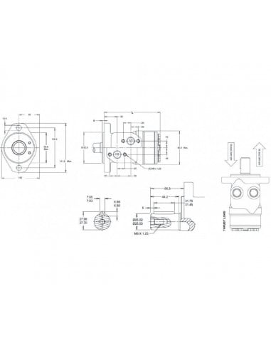 Motor giro hidráulico Refluid BMP50