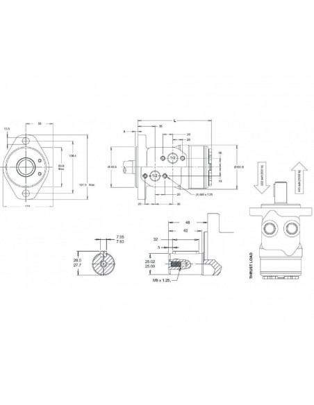 Motor giro hidráulico Danfoss WP400