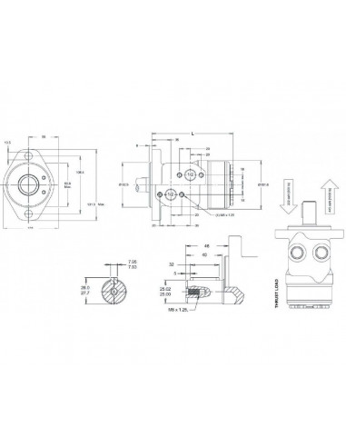 Motor giro hidráulico Danfoss WP400