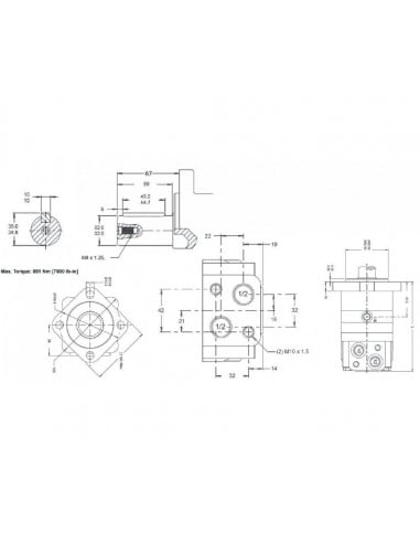 Motor giro hidráulico Danfoss WR315