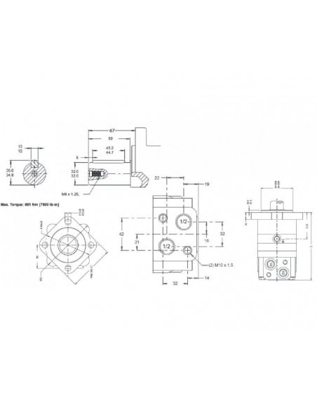 Motor giro hidráulico Danfoss WR315