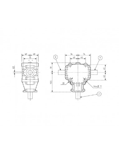 Grupo engranajes 50Hp 