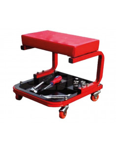 Asiento con cajones ruedas