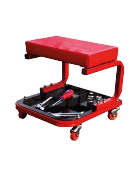 Asiento con cajones ruedas