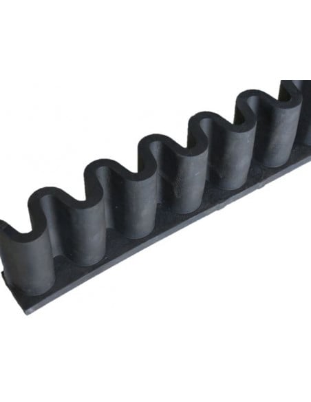 Perfil de goma para cierre tronco base 40mm altura 80mm