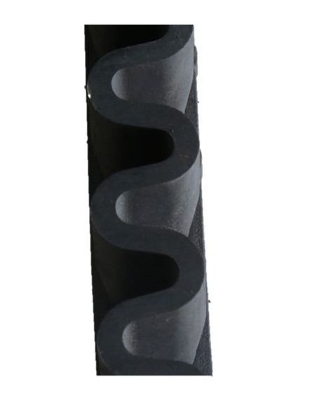 Perfil de goma para cierre tronco base 40mm altura 80mm