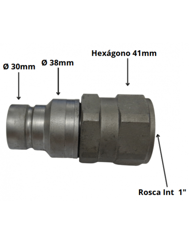 Enchufe macho 1" caras planas Serie PLT4