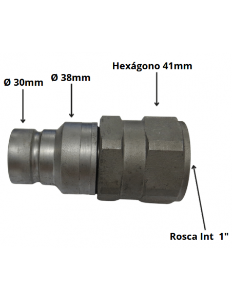 Enchufe macho 1" caras planas Serie PLT4