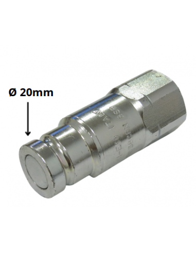 Enchufe macho 3/8" caras planas