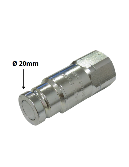 Enchufe macho 3/8" caras planas