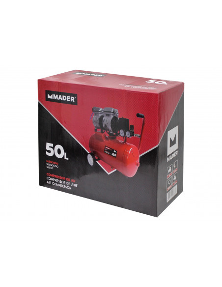 Compresor de aire Monoblock 50L 1CV silencioso Mader
