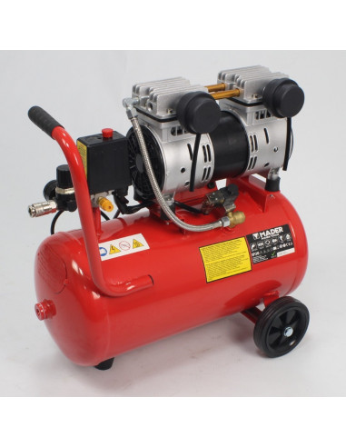 Compresor de aire Monoblock 24L 2CV doble cabezal silencioso Mader
