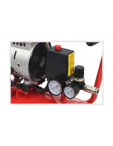 Compresor de aire Monoblock 24L 2CV doble cabezal silencioso Mader