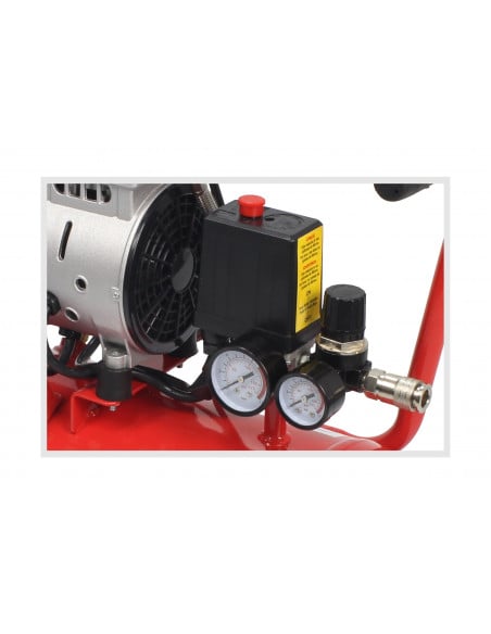 Compresor de aire Monoblock 24L 2CV doble cabezal silencioso Mader