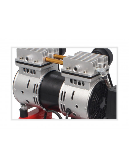 Compresor de aire Monoblock 24L 2CV doble cabezal silencioso Mader