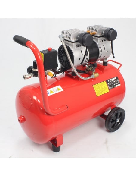 Compresor de aire Monoblock 24L 2CV doble cabezal silencioso Mader