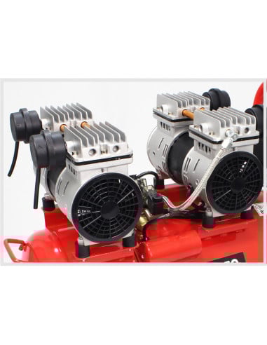 Compresor de aire Monoblock 50L 2CV doble cabezal silencioso Mader
