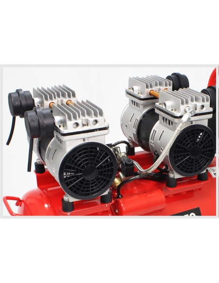 Compresor de aire Monoblock 50L 2CV doble cabezal silencioso Mader