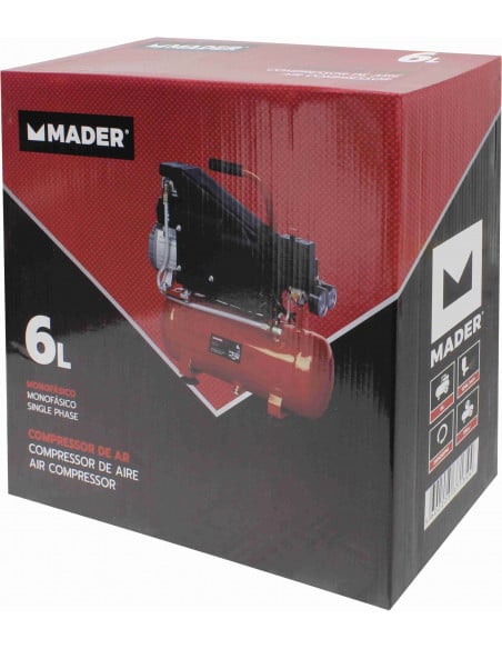 Compresor de aire Monoblock 6L 1.5CV Mader