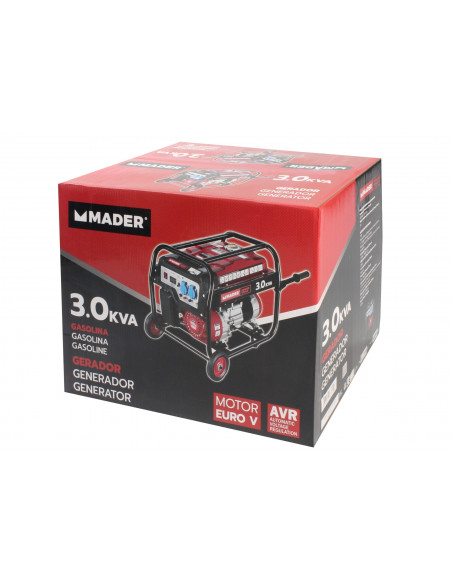 Generador monofásico AVR 2.5Kva 15L Mader