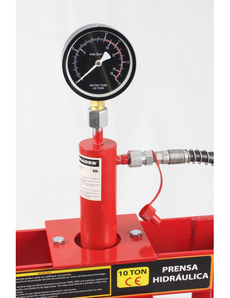 Prensa hidráulica 20T con manómetro Mader