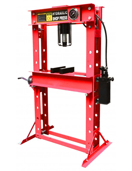 Prensa hidráulica 50T con manómetro Mader