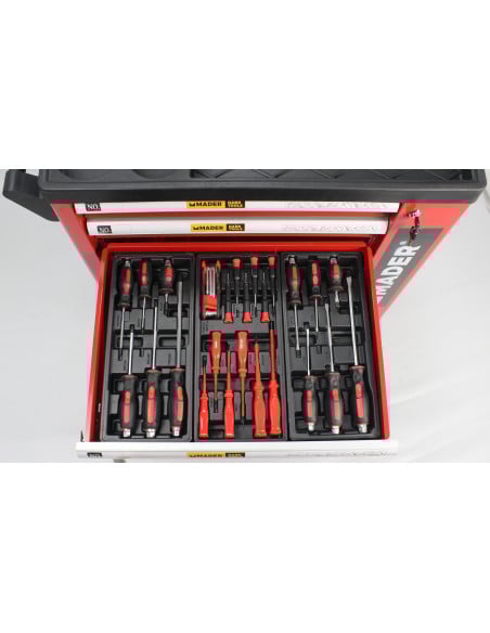 Carro herramientas completo mixtas fijas Mader