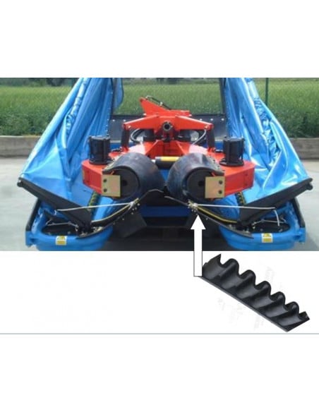 Perfil de goma para cierre tronco base 40mm altura 80mm