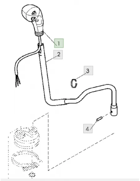 Empuñadura John Deere 5615F
