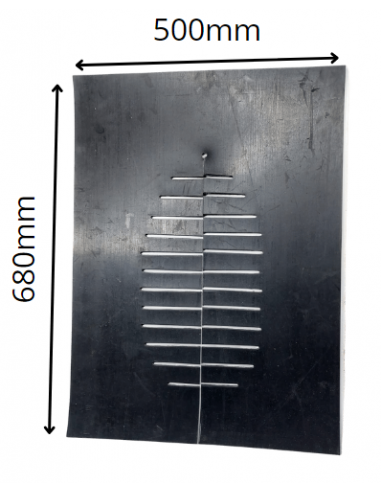Faldeta goma con refuerzo lona suplemento cosechadora almendras doble fleco tronco Topavi