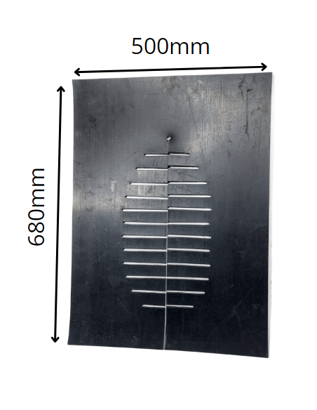 Faldeta goma con refuerzo lona suplemento cosechadora almendras doble fleco tronco Topavi