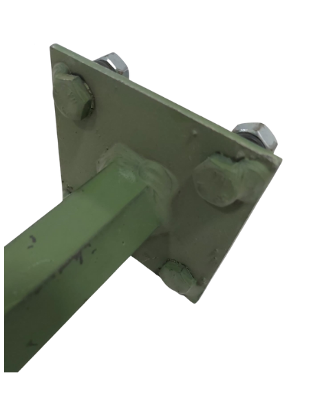 Juego ejes fijos rueda neumática y metálica hexágono 28mm