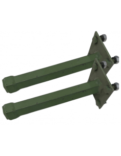 Juego ejes fijos rueda neumática y metálica hexágono 28mm