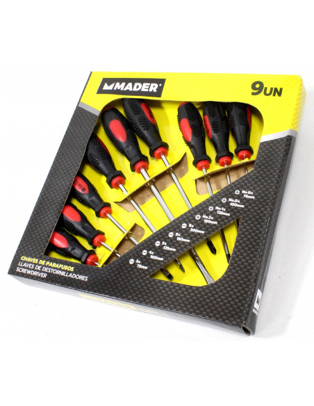 Juego 8 destornilladores diferentes puntas imantadas