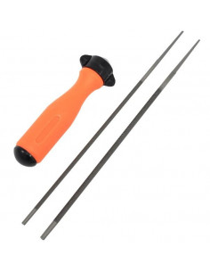 Mango puño plástico con limas de 4.8mm y 5mm para cadena motosierra