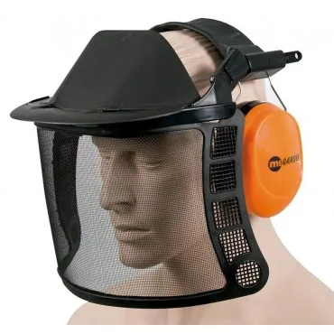 Pantalla protectora con auriculares protectores auditivos