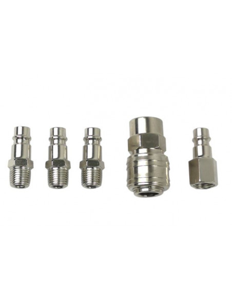 Juego enchufes rápidos 1/4" para aire comprimido