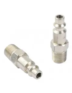 Juego 2 enchufes rápidos rosca macho 1/4" para aire comprimido