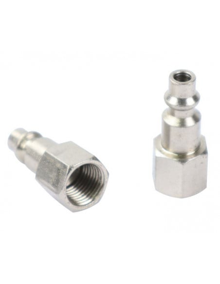 Juego 2 enchufes rápidos rosca hembra 1/4" para aire comprimido