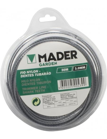 Hilo desbrozadora diente de tiburón 3mm 30mt