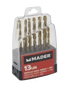 Juego 13 brocas metal titanio