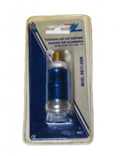 Enchufe rápido hembra de aluminio rosca macho de 1/4" para aire comprimido