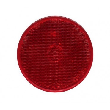 Catadióptrico reflectante rojo pegado