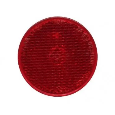 Catadióptrico reflectante rojo pegado