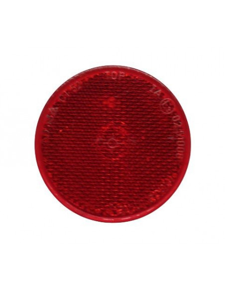 Catadióptrico reflectante rojo pegado