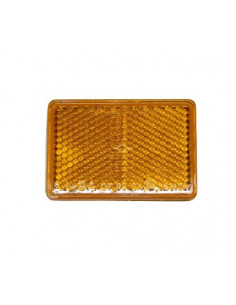 Catadióptrico reflectante pegado naranja ambar 56 x 39 mm