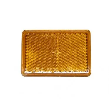 Catadióptrico reflectante pegado naranja ambar 56 x 39 mm
