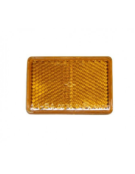 Catadióptrico reflectante pegado naranja ambar 56 x 39 mm